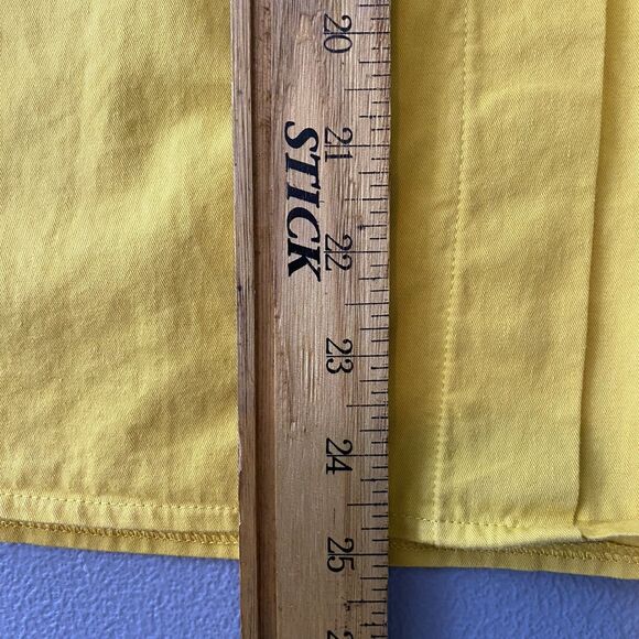 Sadie & Love Paperbag Skirt Women's M Pockets Button Front Belted Mustard Yellow - Picture 8 of 8